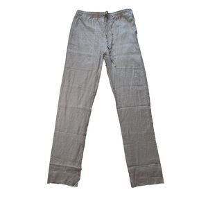 Bahia Sol Pants‎ Womens 34 Long Gray Linen Dress Casual Bohemian Beachy Boho